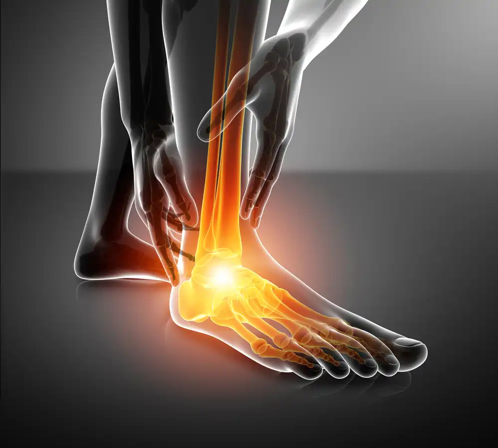 علت درد قوزک پا چیست درد قوزک پا